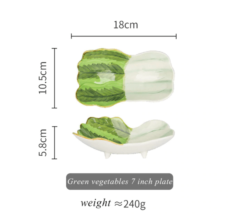 Vegetables Shape Snacks Sauce Dish: Green vegetables