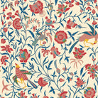 Ottoman red blue stamen wool stole Bird of Paradise