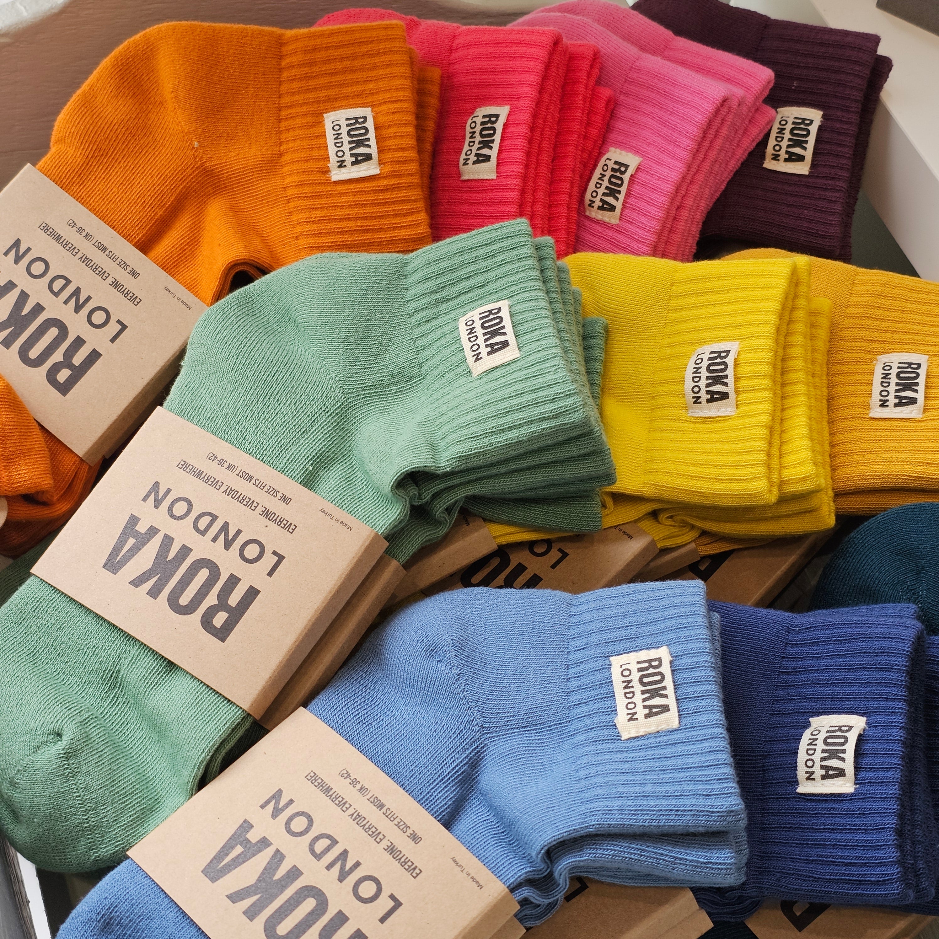 Colorful cotton socks from Roka