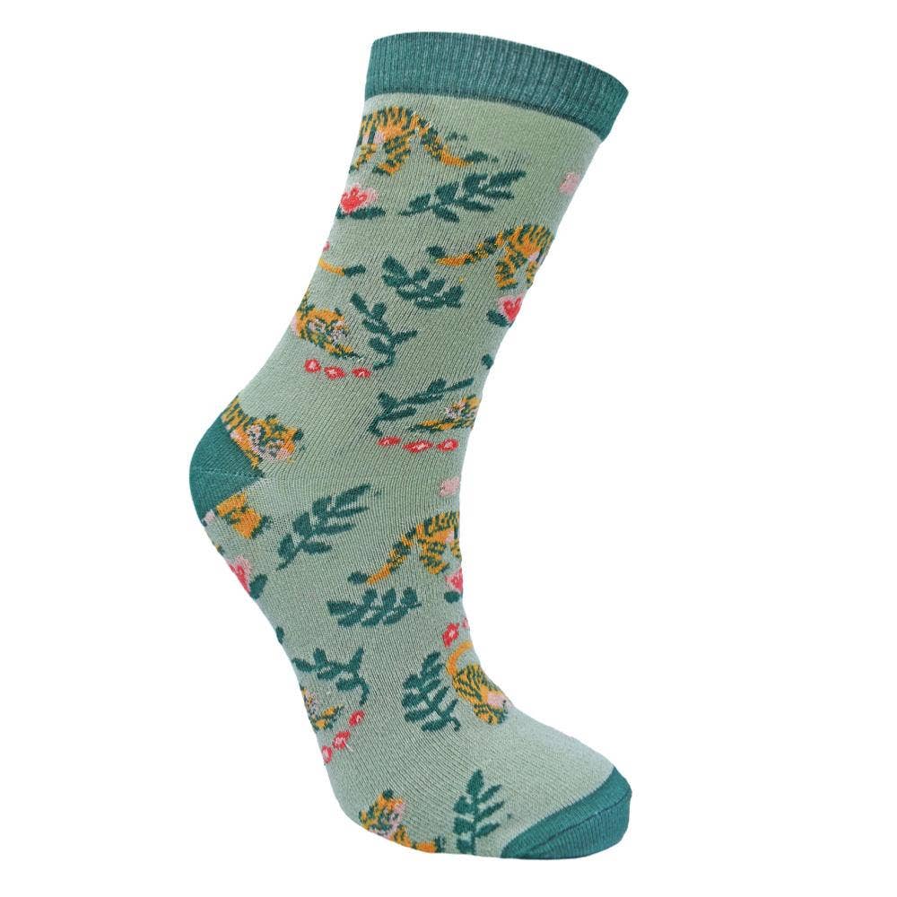 Mens Bamboo Tiger Socks