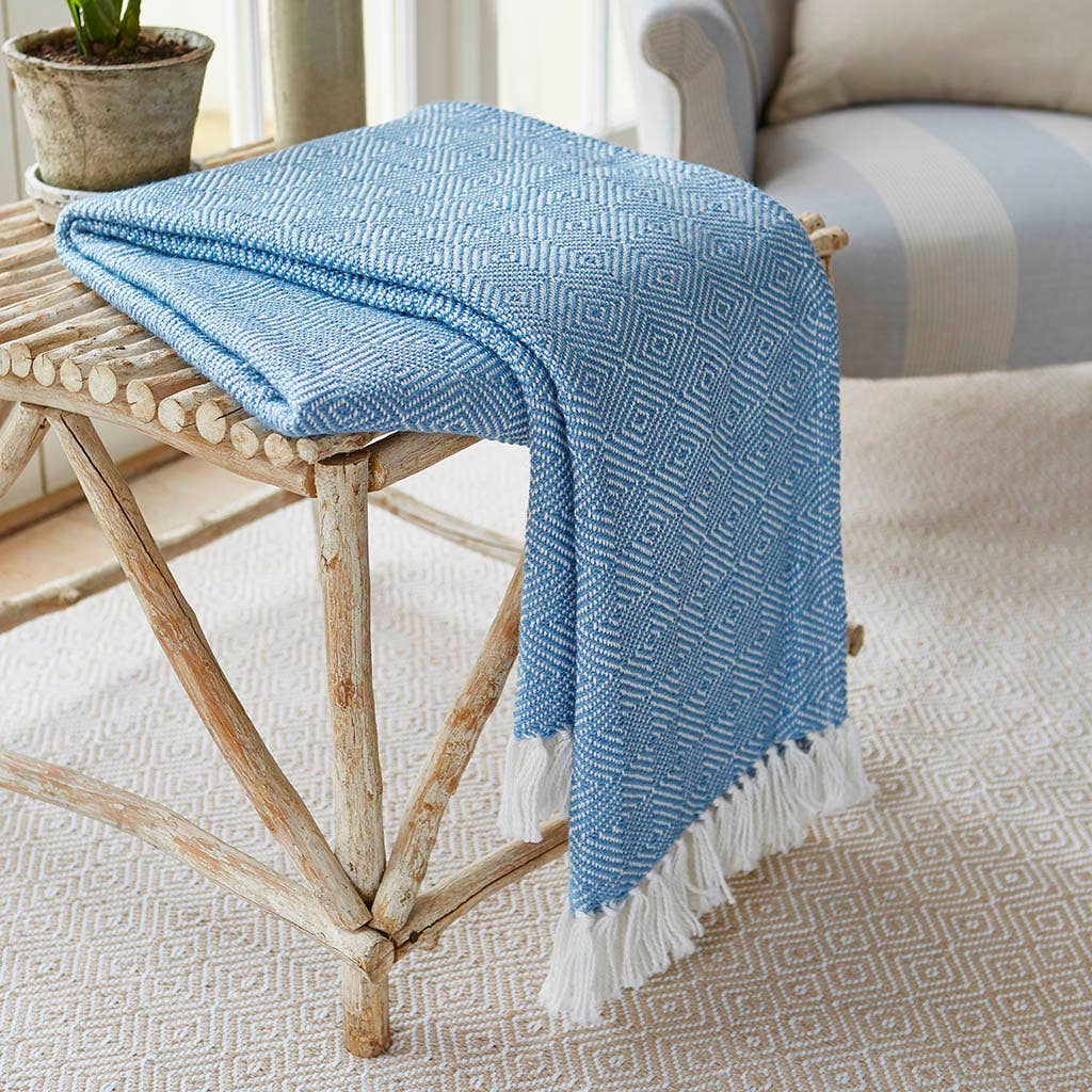 Diamond Cobalt Blanket: 250cm x 130cm