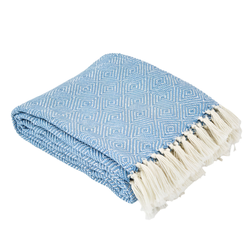 Diamond Cobalt Blanket: 250cm x 130cm