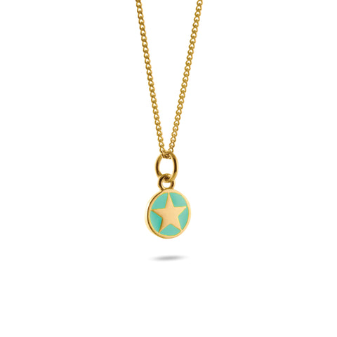 **Mini Jade Star Enamel Necklace