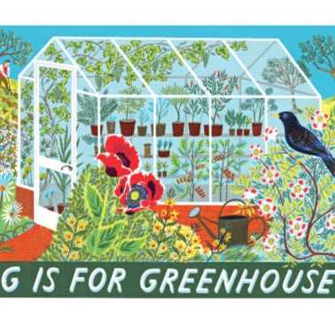 G for Greenhouse Greeting Card