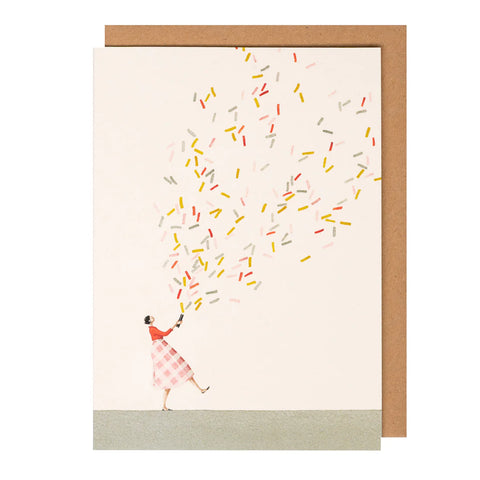 Glitter Bomb Girl  - Greeting Card Laura Stoddart