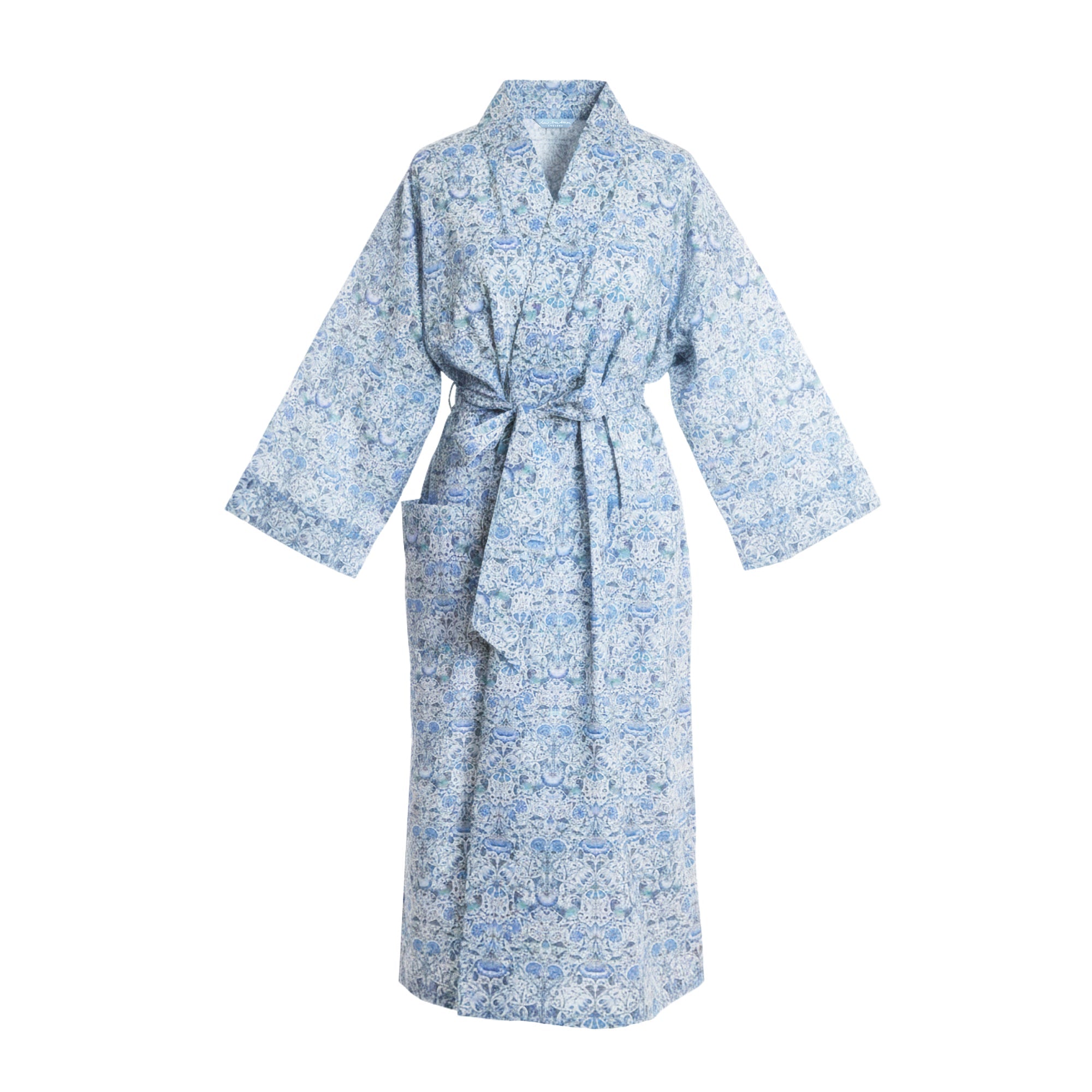 Long Kimono Robe Lodden - Morris Collection :Made with Liberty Fabric