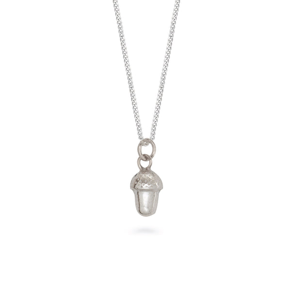 Acorn Pendant Necklace Sterling Silver