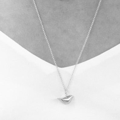 Bird Charm Necklace Sterling Silver