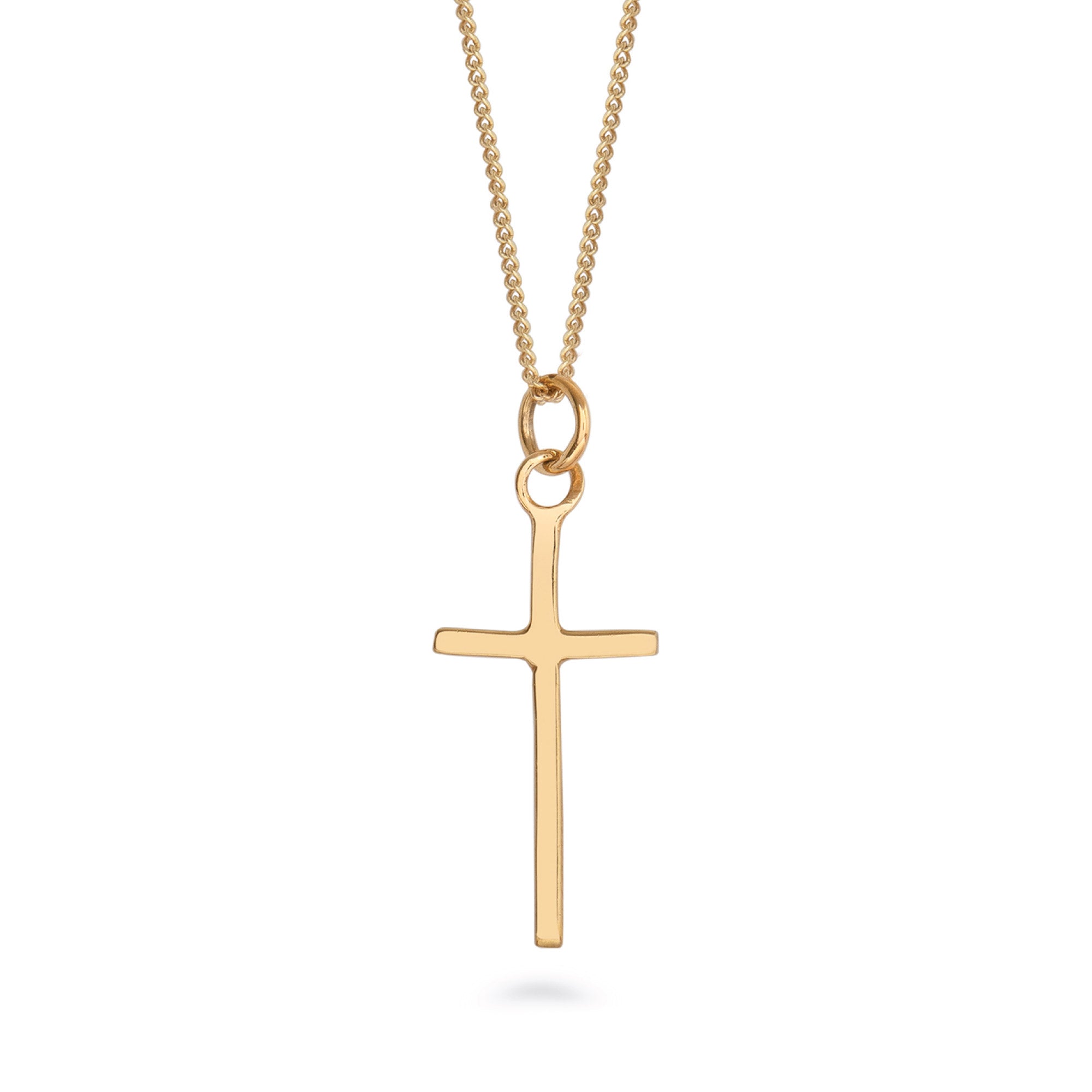 Cross Pendant Necklace Gold Vermeil