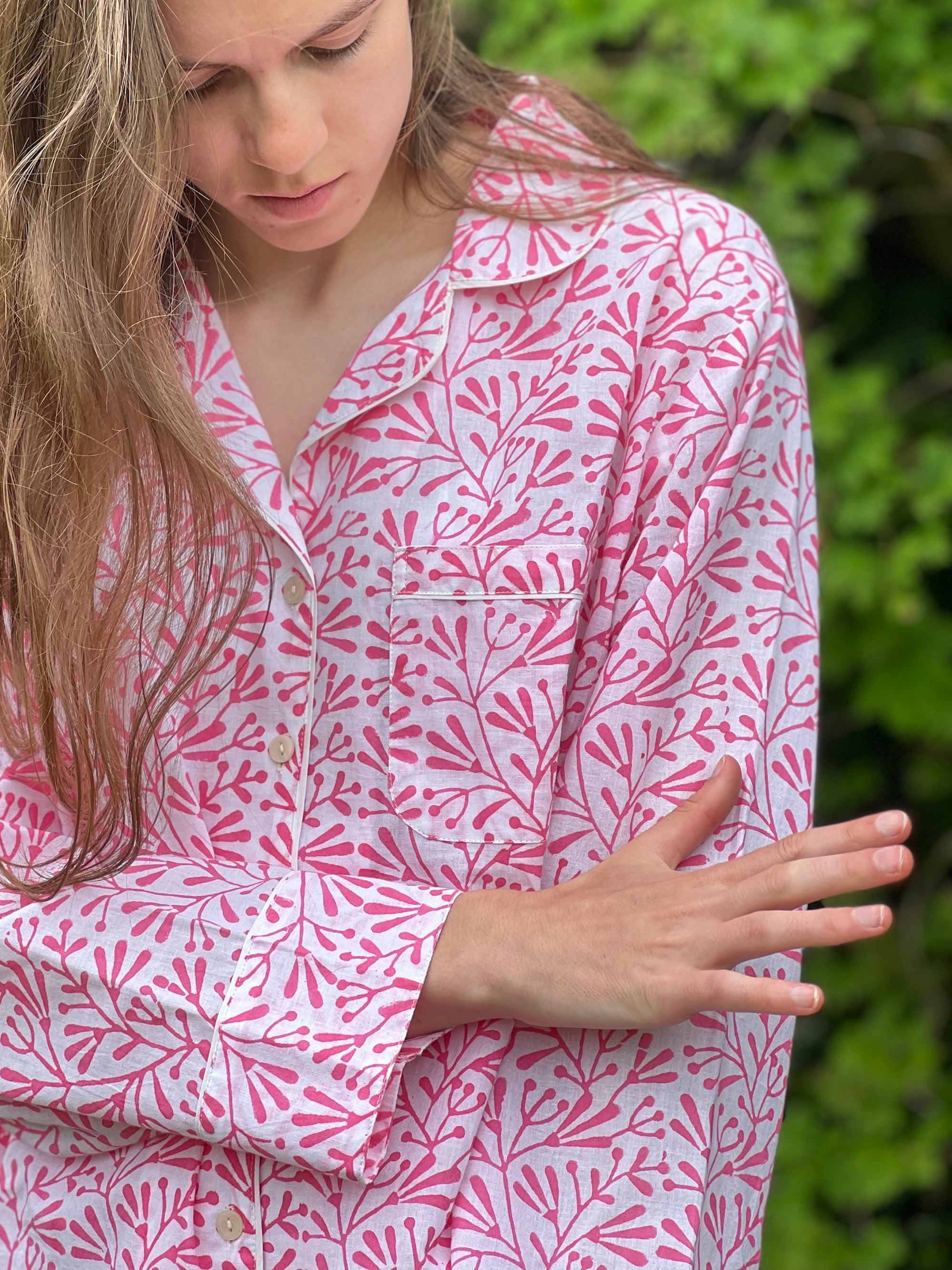 Pink Bud Cotton Pyjamas