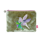 Hummingbirds Fennel Green Velvet Coin Purse