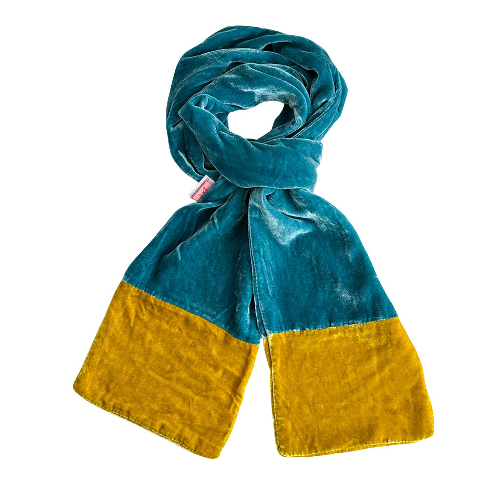 Silk velvet scarf
