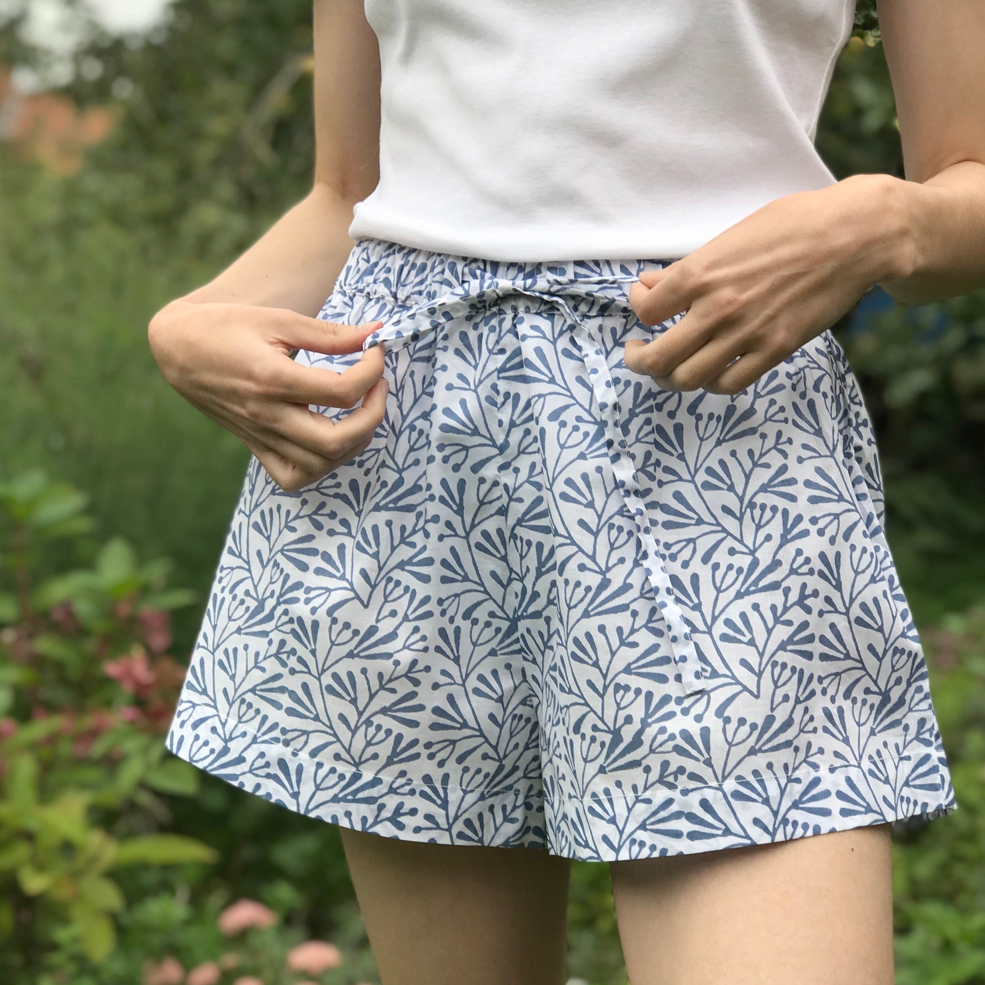 Blue Bud Sleep Shorts