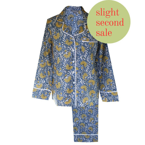 Slight Seconds Jaipur Blue and Yellow Pyjamas