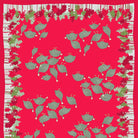 Stole Petites guinea fowl in Silk-wool Raspberry