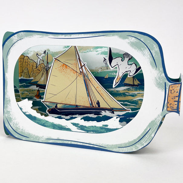 Boat in a Bottle by Tom Jay Greeting Card