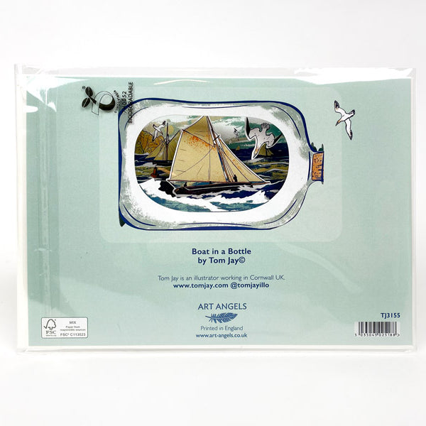 Boat in a Bottle by Tom Jay Greeting Card