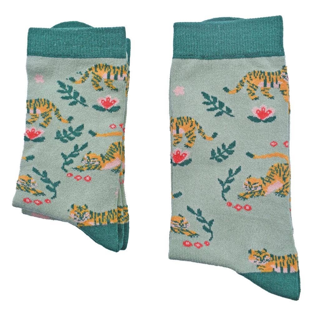 Mens Bamboo Tiger Socks