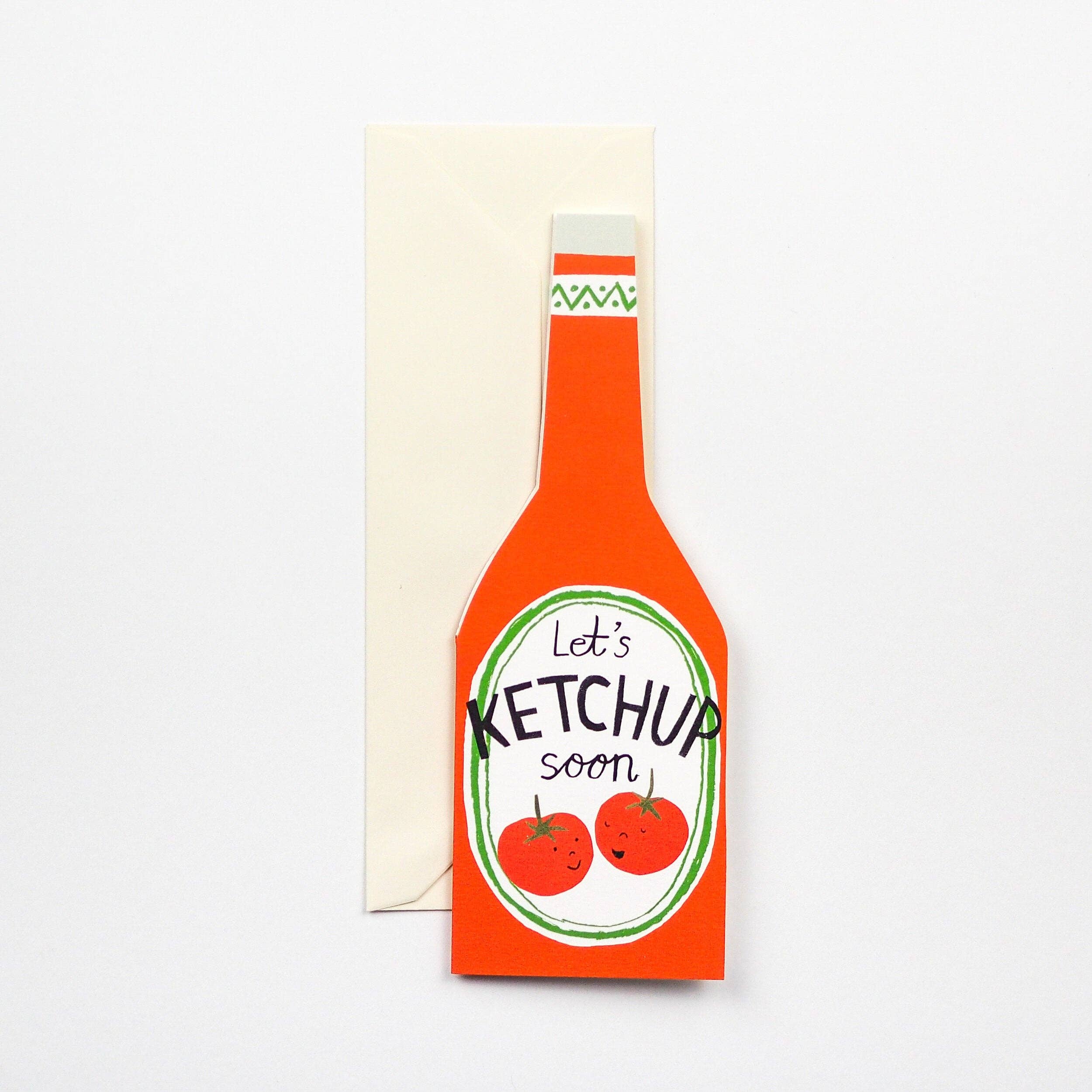 Ketchup shaped card