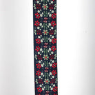 Floral patterned fabric strip on a white background