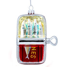 Decorative ornament resembling a fishing lure box with 'NES' branding on a white background