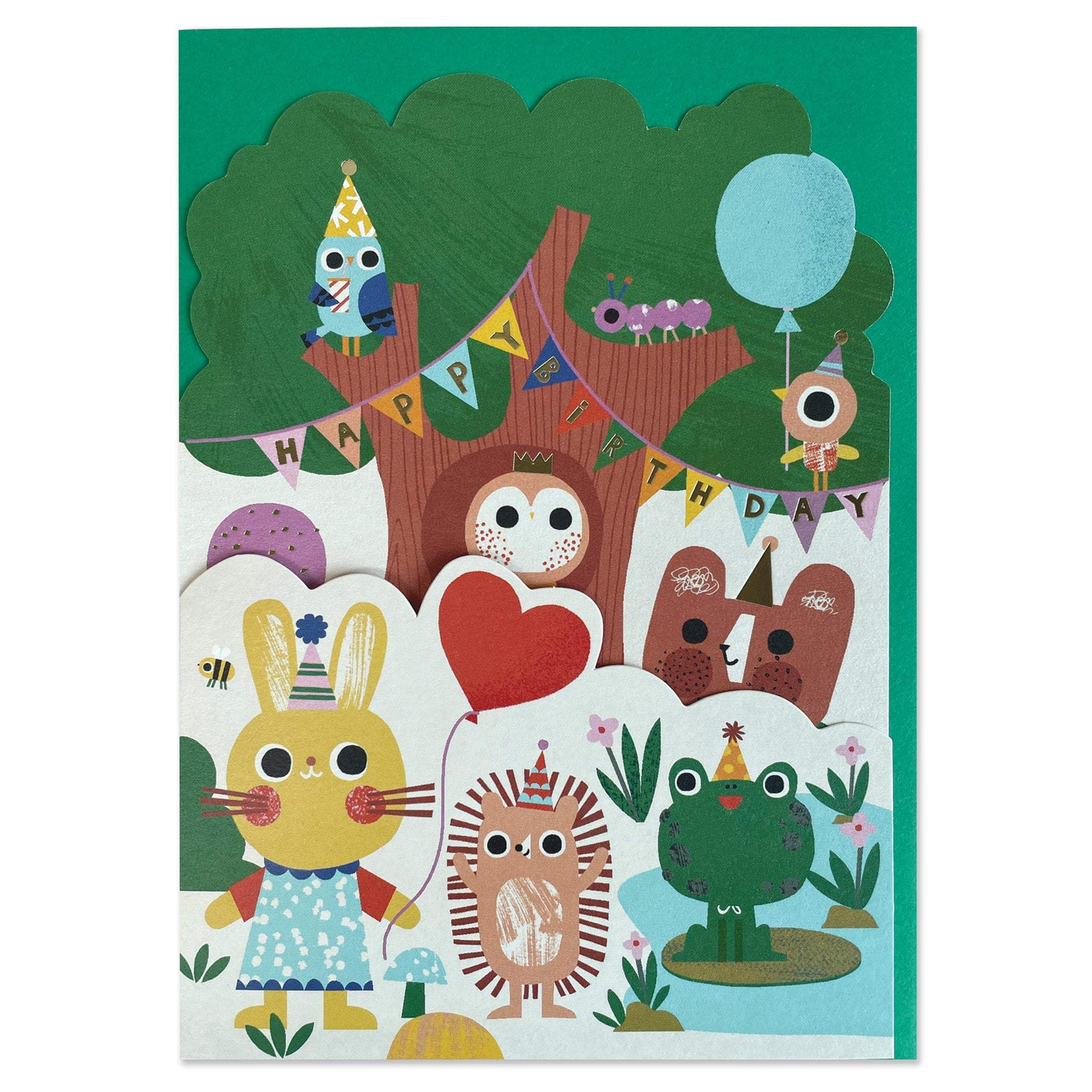 Forest animals fold out card