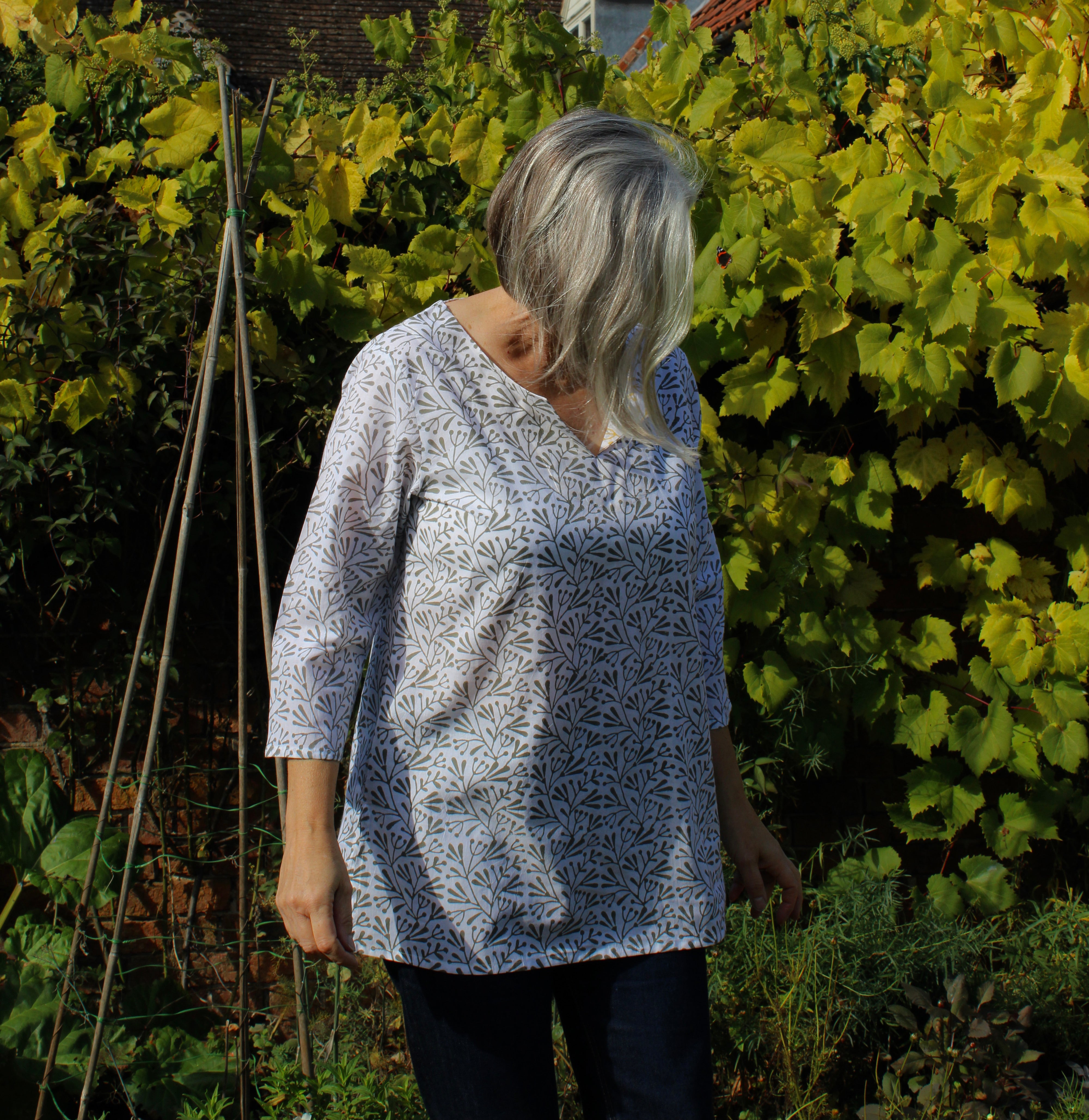 Cotton Tunic - Grey Bud