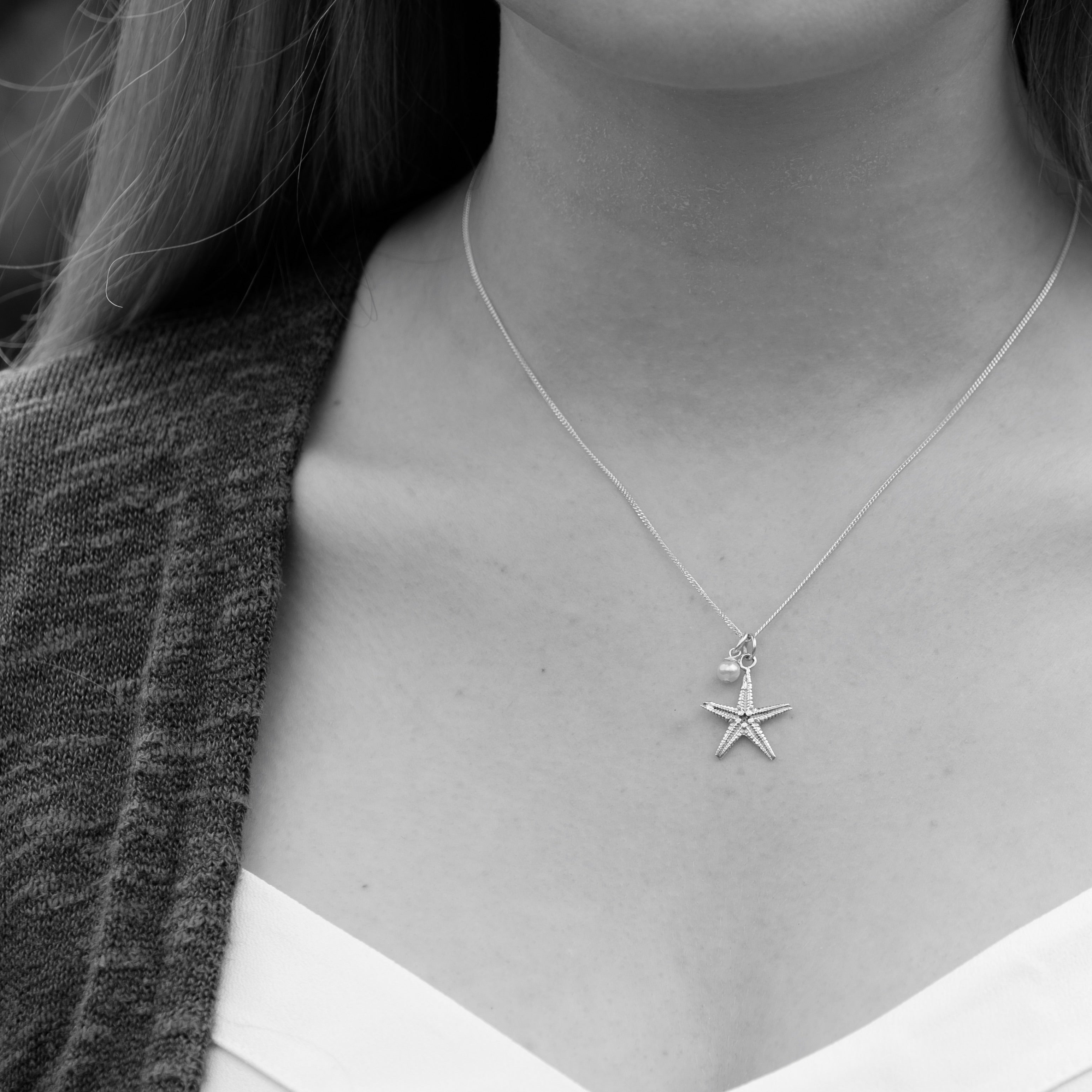 starfish and pearl necklace