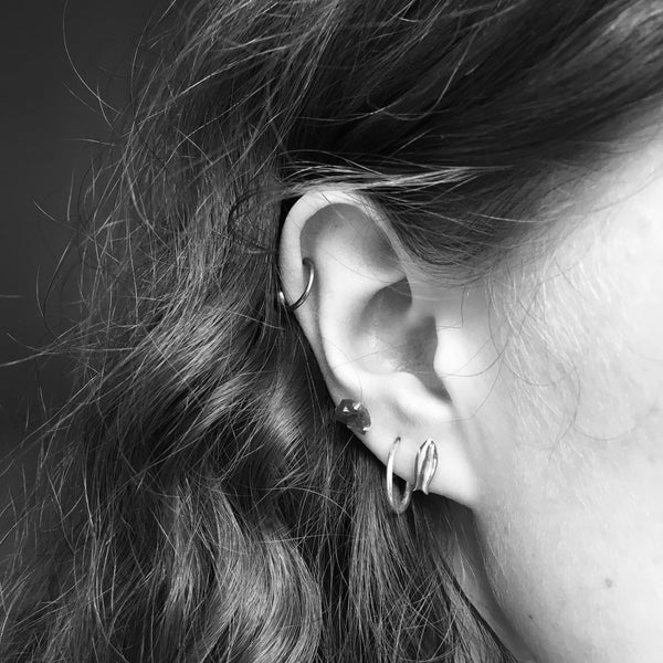 Fish Stud Earrings Sterling Silver