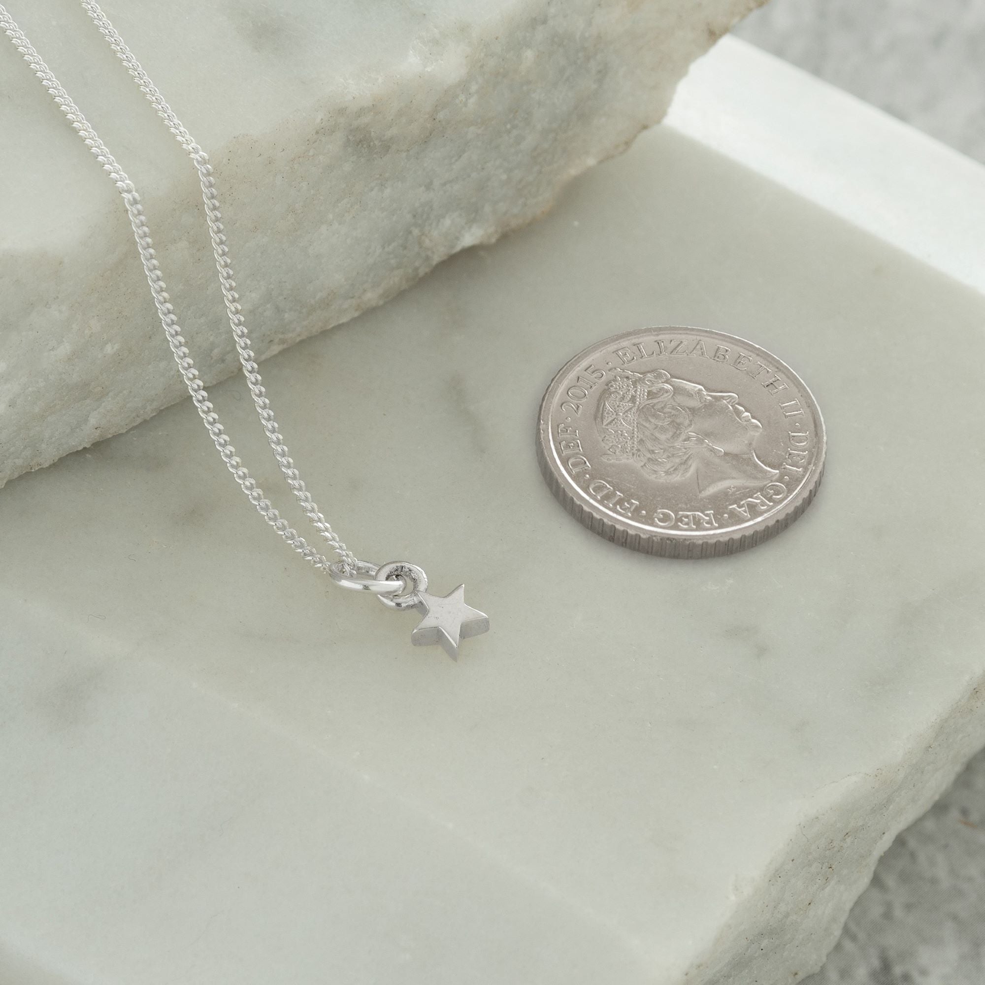 size of mini star necklace