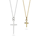 Mini gold cross necklace