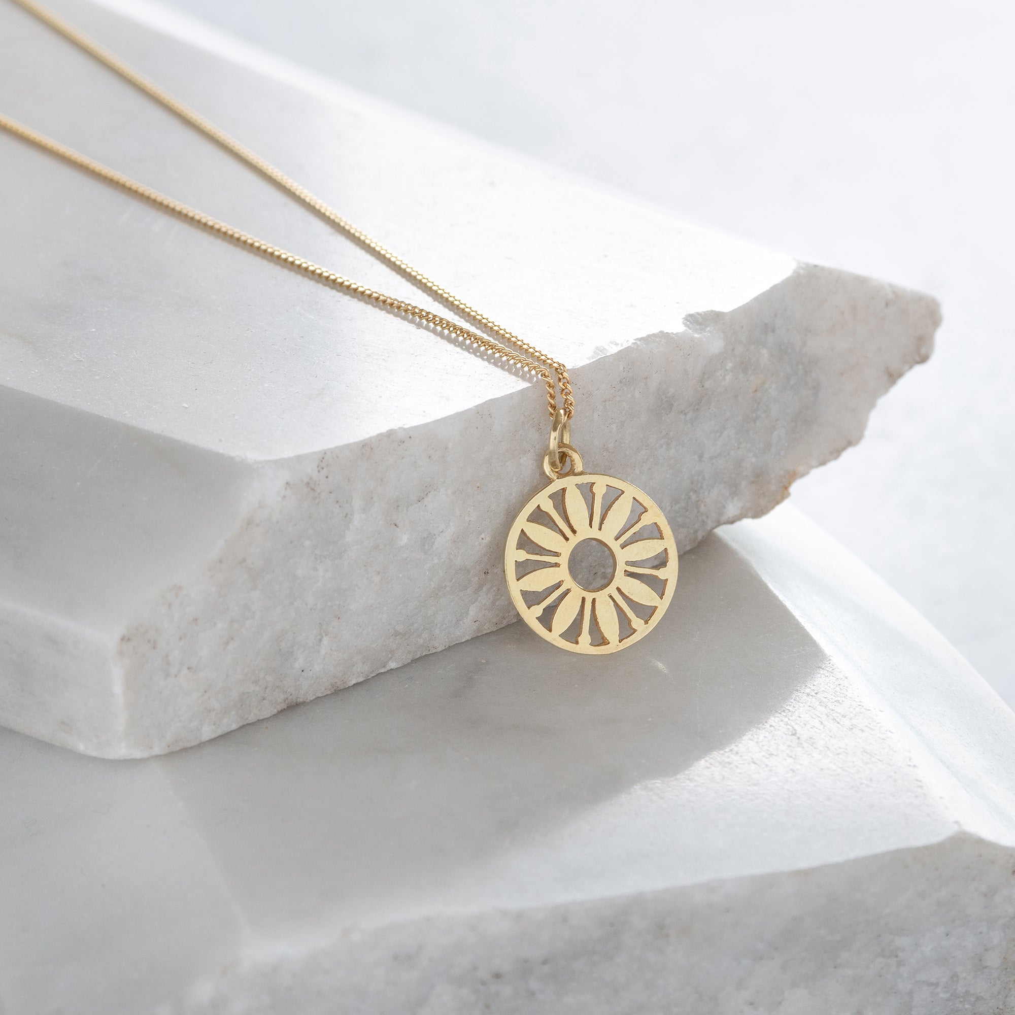 Flower Power Token Charm Necklace