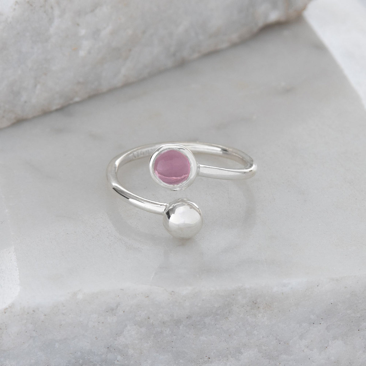 Pandora pink discount birthstone ring