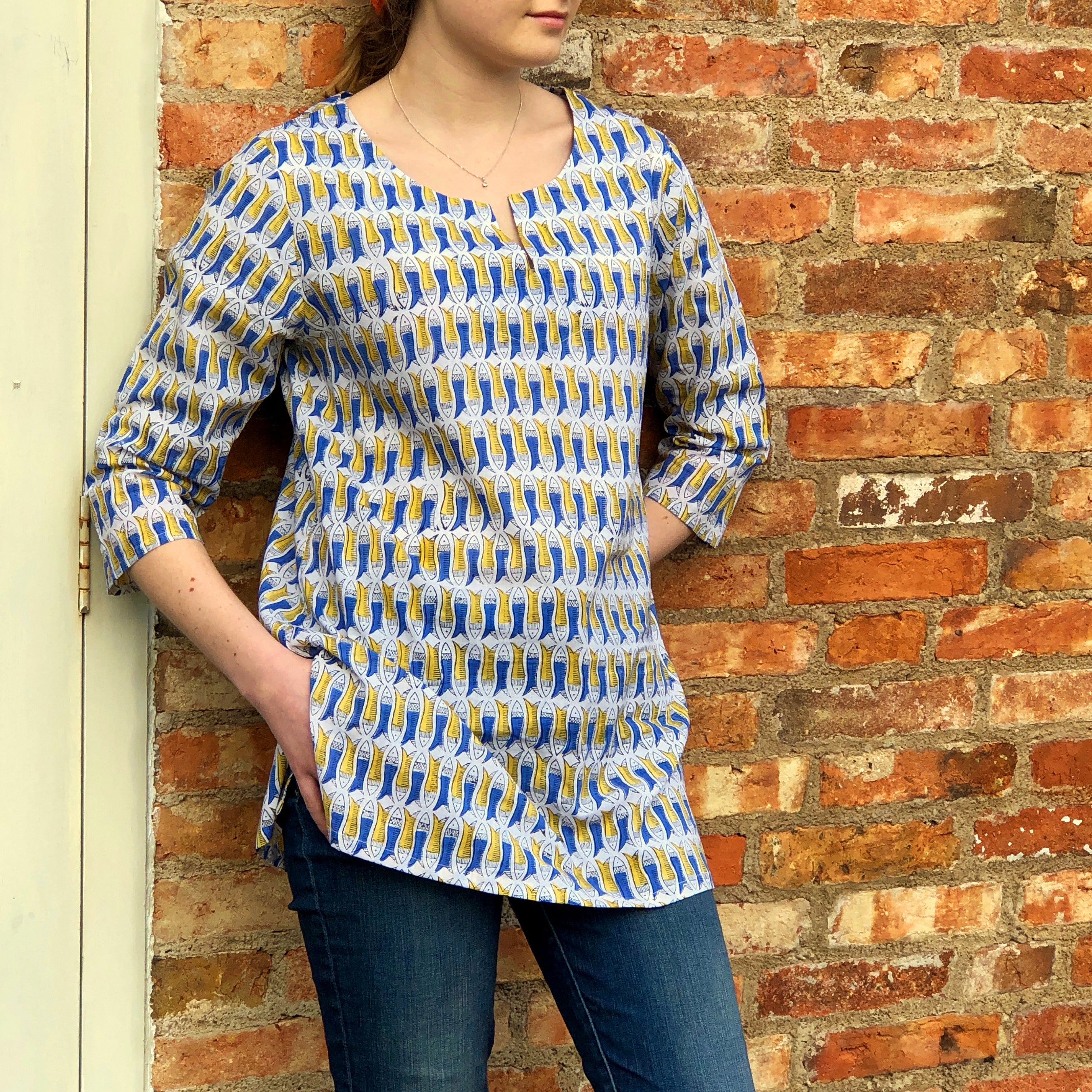 Blue and Mustard Fish