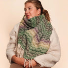 Winter scarf in green 
