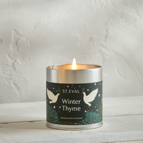 Christmas Winter Thyme Scented Tin Candle