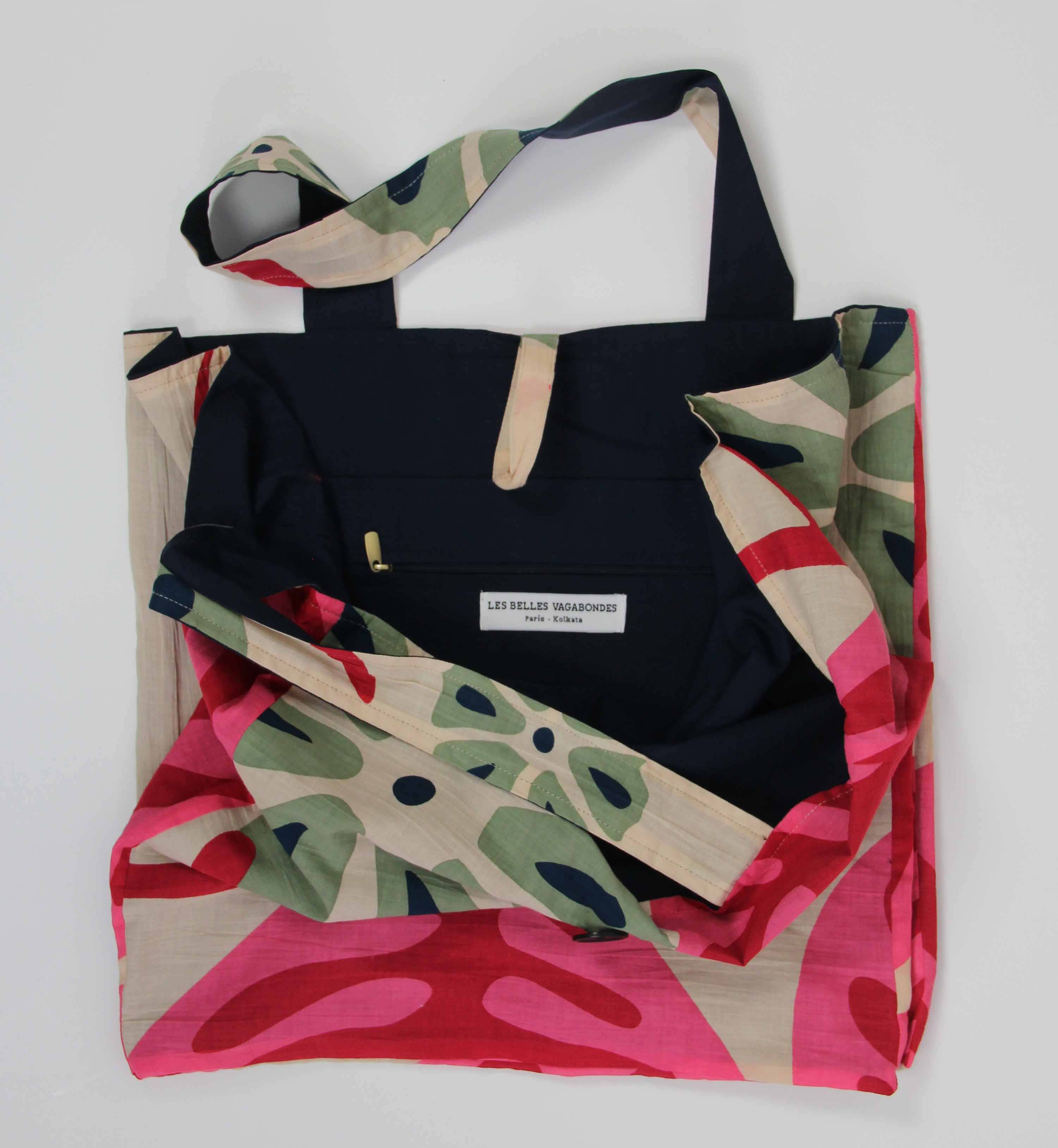 Upcycled Cotton Tote Bag Ecuador Rose Pink