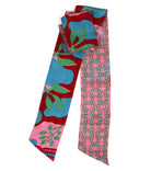 100% Silk Double Sided Bandeau Scarf Ivy Khaki