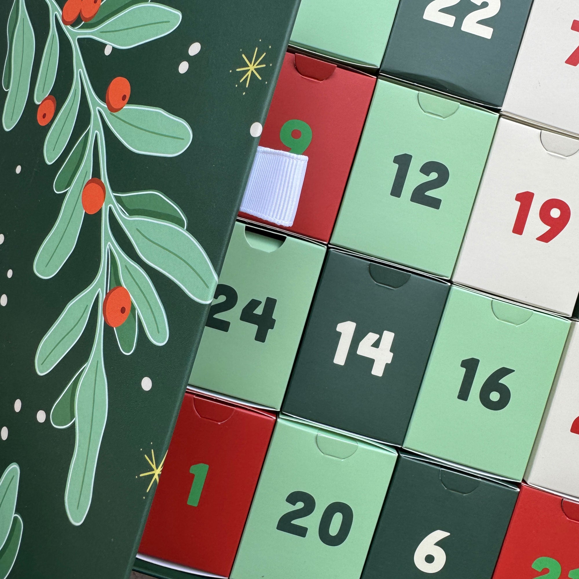 Christmas advent calendar with jewellery inside 