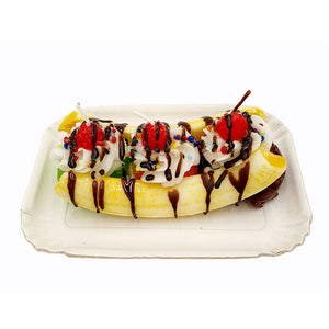 Banana split wax candle 