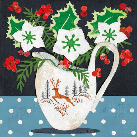 festive flowers christmas cards 