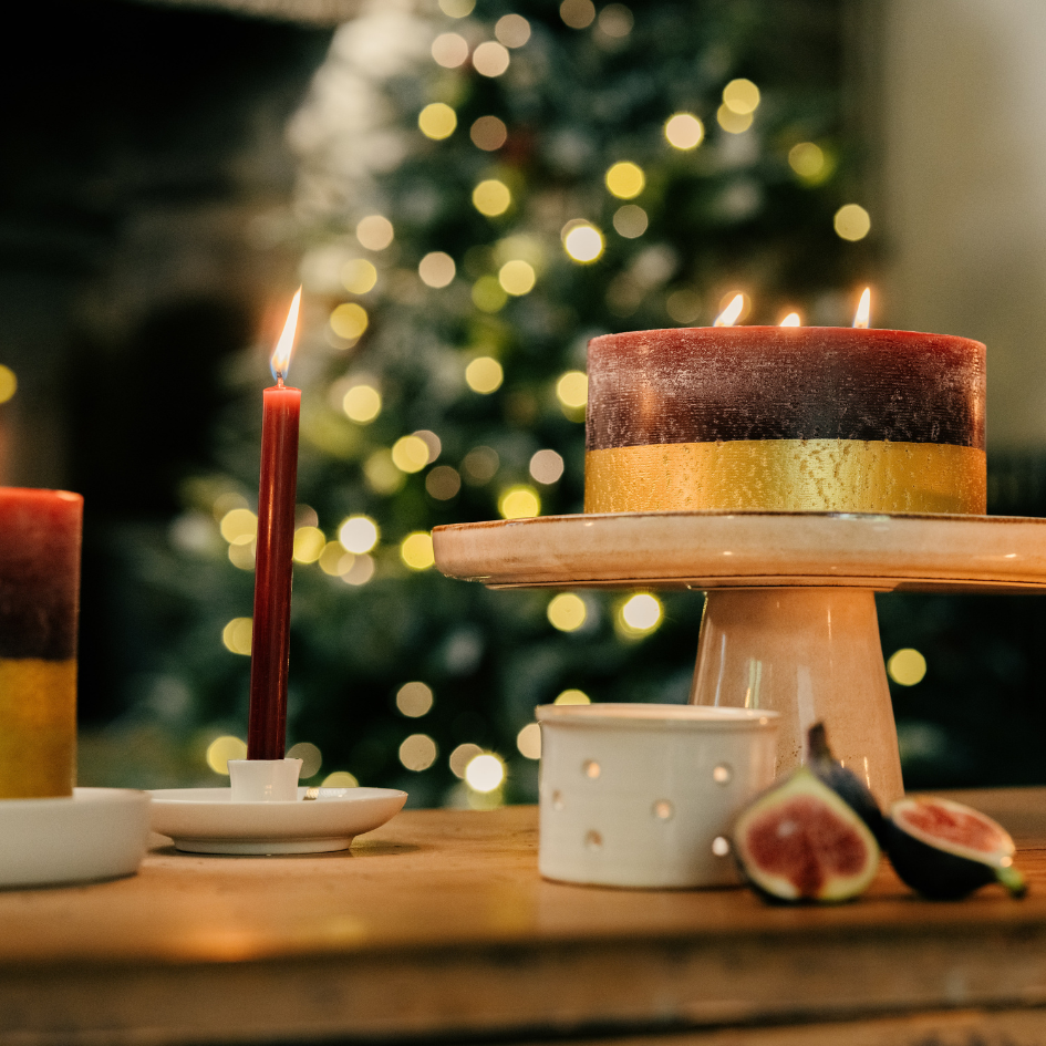 Figgy Pudding Drawn Candles Box of 6