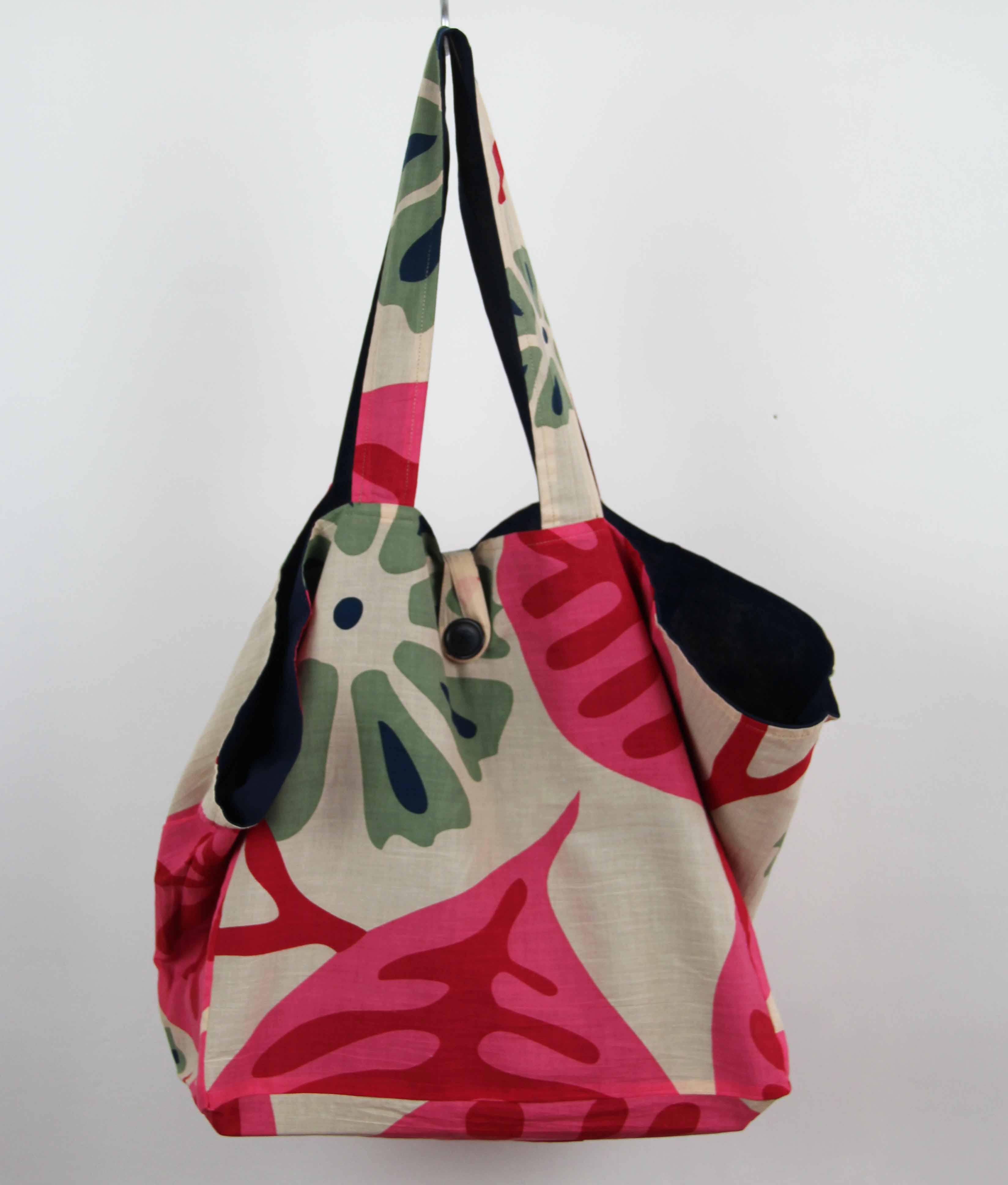 Upcycled Cotton Tote Bag Ecuador Rose Pink