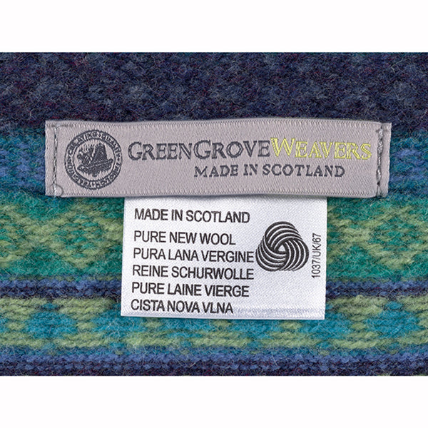 merino wool scarf in blue