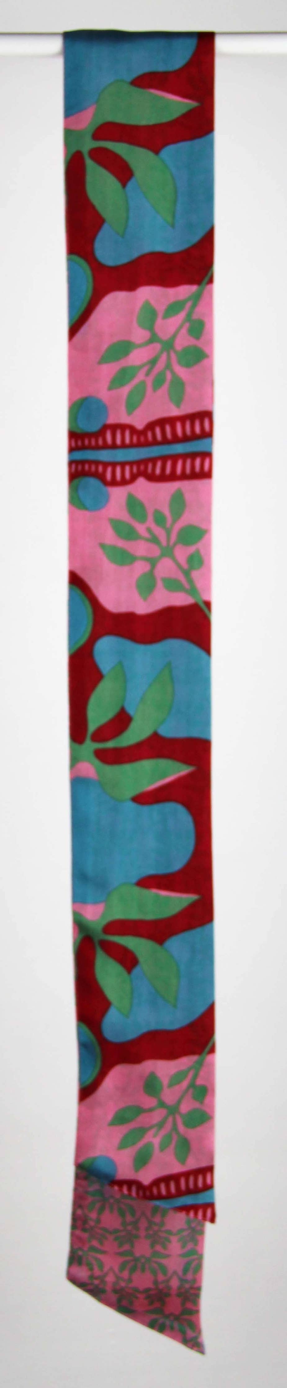 100% Silk Double Sided Bandeau Scarf Ivy Khaki