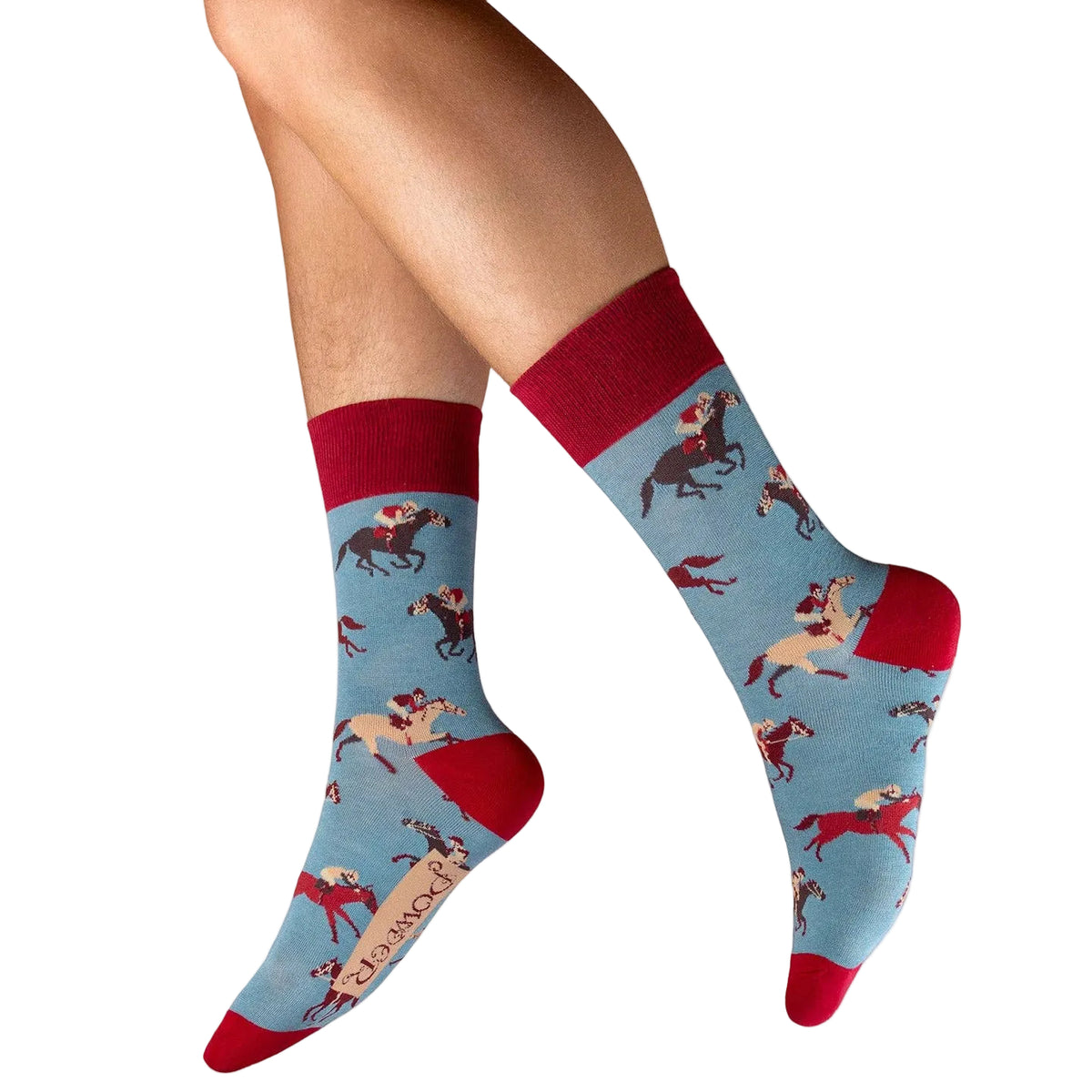 Men's Bamboo Socks - Vintage Race Horses in Denim: Blue – Lime Tree Design
