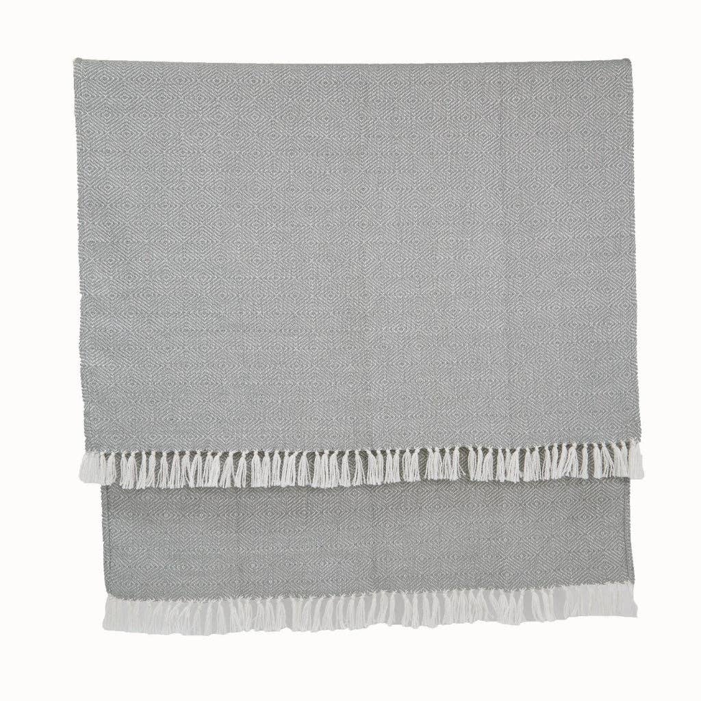 Diamond Dove Grey Blanket: 250cm x 130cm