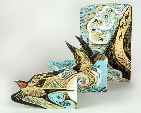 Greetings Card: Cornish Swallows