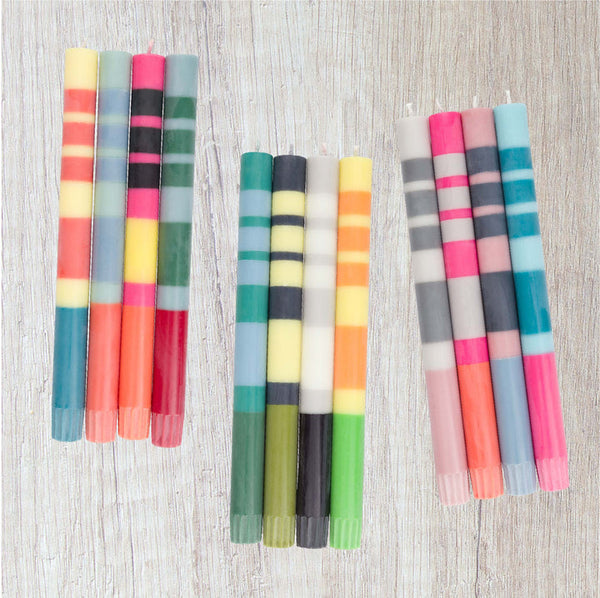 striped candles 