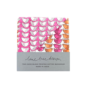 pink bird bandana